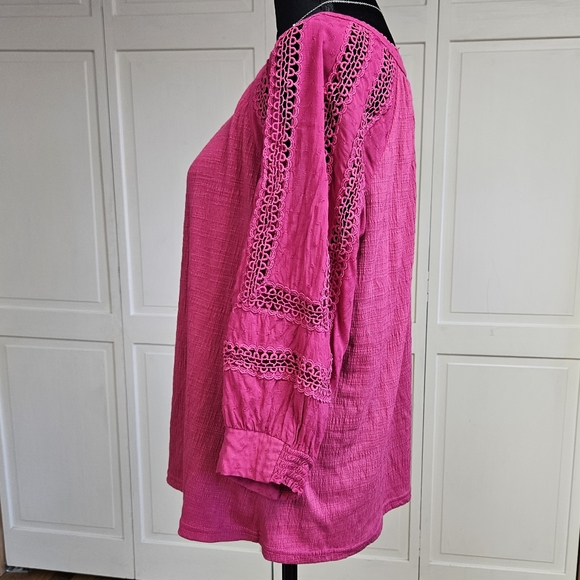 Skies are Blue pink women's large top - Picture 2 of 6